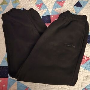 Comfit Women's Black Fleece Jogger Sweatpants